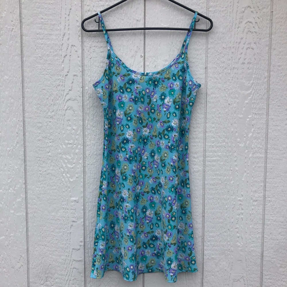 bright flower slip tank dress